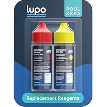 Lupo 2-in-1 Pool Test Kit Replacement Reagents | Pool Testing Kit Refill Reagents for Residential Swimming Pools & Spas for Testing Free Chlorine & pH | Refill Reagents ONLY