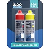 Lupo 3-in-1 Pool Test Kit Replacement Reagents | Pool Testing Kit Refill Reagents for Residential Swimming Pools & Spas for Testing Total Chlorine, Total Bromine & pH | Refill Reagents ONLY