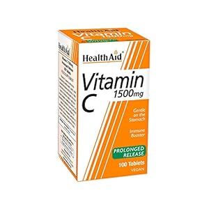 HealthAid Vitamin C 1500mg – Prolong Release – 100 Vegan Tablets