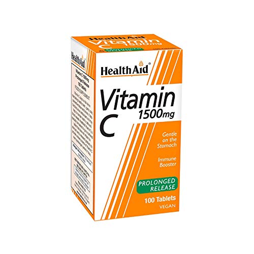 HealthAid Vitamin C 1500mg - Prolong Release - 100 Vegan Tablets