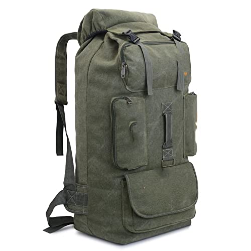 Zaino da Escursionismo Escursionismo Zaino da Campeggio in Tela Borsa da Alpinismo all'aperto Uomo Zaino da Caccia tattico da Viaggio Pesca Attrezzatura da Campeggio (Color : Army Green)