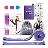 TTolbi Stretch Bands for Dancers, Ballerinas and Gymnasts | Dance Stretch Bands for Flexibility, Mobility and Strength | Shiny Bag, Travel Bag, Printed Stretches and Stretching E-Guide, Purple