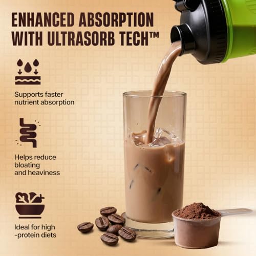 Image of BeastLife Performance Whey Protein Blend | 34g Protein | 5.7g BCAA | 1Kg | Cold Coffee | Muscle Growth & Recovery | Easy to Digest with Ultrasorb Tech | Smooth & Easy to Mix | Contains Whey Protein Concentrate & Yeast Protein