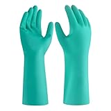 Gizmolet Nitril Chemikalienschutzhandschuhe, Gegen Öle Säuren & Lösungsmittel, Gummihandschuhe Lang für Industrie und Haushalt, Abriebfest, Rutschfest, Resistent, 8/M