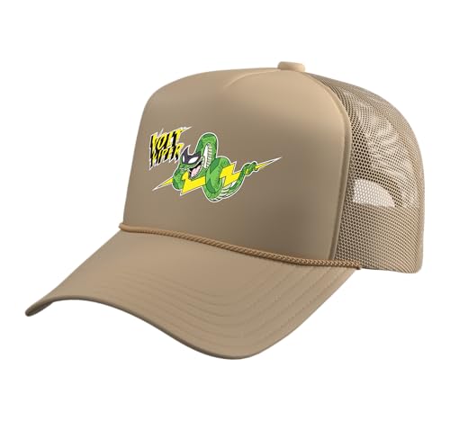 Disney Zootopia 2 Volt Viper Logo Gary De'Snake Costume Trucker Hat with Adjustable Mesh Back, Khaki