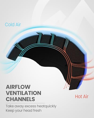 OutdoorMaster Kelvin Capacete de esqui - Capacete de snowboard para homens, mulheres e jovens (azul
