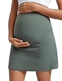 CRZ YOGA Butterluxe Maternity A Line Golf Skirts - High Waisted Tennis Casual Womens Pregnancy with Shorts...