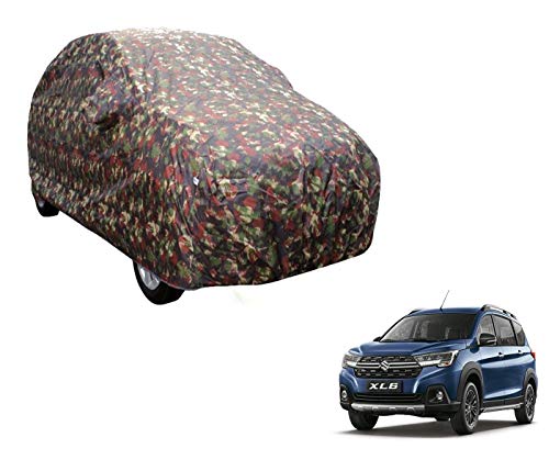 Image of Auto Hub Car Cover Compatible with Maruti XL6 with Weather Proof, Triple Stitched, XL6 Car Cover Jungle Look