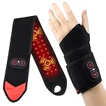 SGZIOO Heated Wrist Support, Cordless Heating Pad for Wrist, Hand Massager for Arthritis, 3 Heats and 3 Vibrations Modes, Red Light Heated Wrist Brace, Wrist Warmers for Wrist, Hand, Ankle, Knee