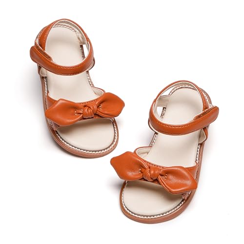 Image of PHIRAMIN Toddler Flower Girl Sandals - Girl Dress Shoes Toddler Little Kid Wedding Party