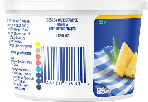 Lactaid Pineapple Cottage Cheese 4% Milkfat, 16 oz