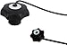 Kipp 06220-61015 Black Thermoplastic/Steel Tapped Blind Hole Star Grip with Safety Lanyard, M10 Internal Thread, Style KS, Metric, 40 mm Diameter, 25 mm Height, Light Gray Cap Color