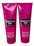 Bath & Body Works Perfect in Pink Ultimate Hydration Body Cream 8 Ounces Pack of 2