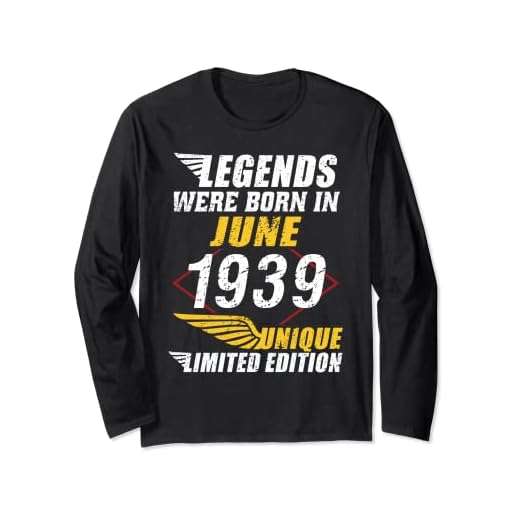 Cumpleaños Junio 1939 Edición Limitada Regalo Legend June Manga Larga