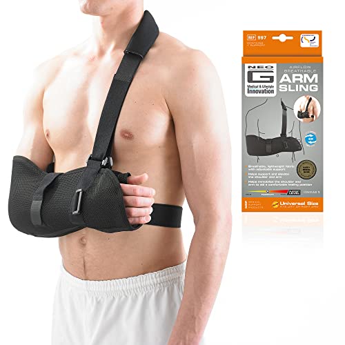 Neo G Cabestrillo de brazo transpirable - Calidad de Grado Médico. Tejido ligero, transpirable. Ayuda a dar apoyo, elevar el brazo, inmovilizar el hombro, rehabilitación. Tamaño Universal - Unisex