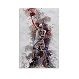 Stephen Curry Poster, Basketball-Bild, Wanddekoration, Leinwandkunst, Malerei, Druck für Büro, Schlafzimmer, Zuhause, Wohnheim, Geschenk für Jungen, Männer, 60 x 90 cm