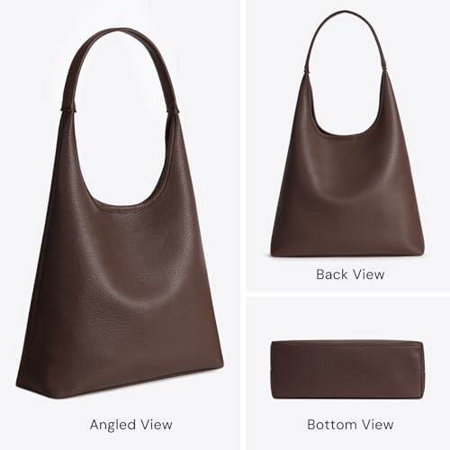 Image of Hobo Bags for Women, Large Slouchy Shoulder Bag, Vegan Leather Everyday Purse