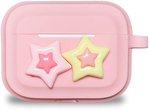 Miniatura 6 de Clouds Funda compatible con AirPods Pro con llavero, bonita funda delgada y flexible de goma de silicona protectora a prueba de golpes AirPods