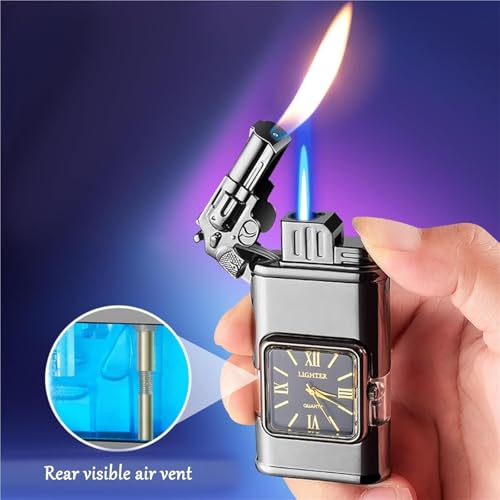 Encendedor Vintage Dual Flame Jet Rojo miniatura 3