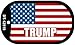 SMART BLONDE Trump American Flag Novelty Metal Dog Tag Necklace DT-12519
