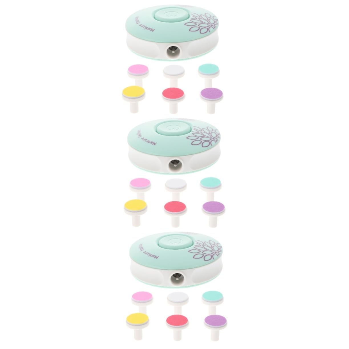 UPKOCH 3sets Elettrico Per Taglio Unghie Per Adulti Di Strumenti Per Manicure e Pedicure Include Testine Abrasive Manicure Facile e Sicura Per Famiglie