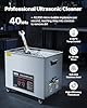 VEVOR Pulitore a Ultrasuoni da 50 L, Macchina per la Pulizia a Ultrasuoni Professionale con Cestello di Pulizia e Display Digitale, in Acciaio Inox da 840 W e 40 kHz con Ruote per Parti, Carburatori