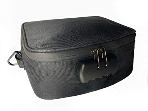 Smell Proof Container Combination Lock Storage Box for Glass Smoking Pipes, Herb Grinder, Bags, Pipe and Cigarette case. Stash Box Organizer and Travel Bag.