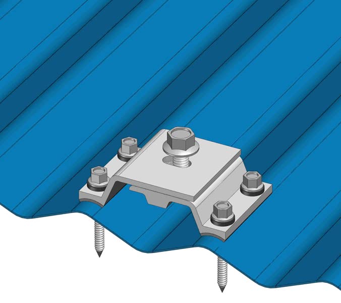 MageBracket CL Corrugated Metal Roof Mounting Racking Rib Bracket Clamp for Solar Panel Module Installation