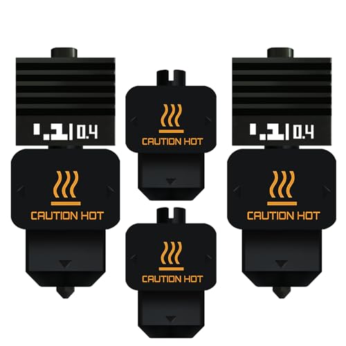 Para Bambu H2S/H2D Hotend 0,4 mm Hardened Steel Nozzle Replacement Kit for Bambu Lab H2D/H2S/A1/A1 Mini, extrusora de alta velocidad y ahorro de tiempo (2 unidades)