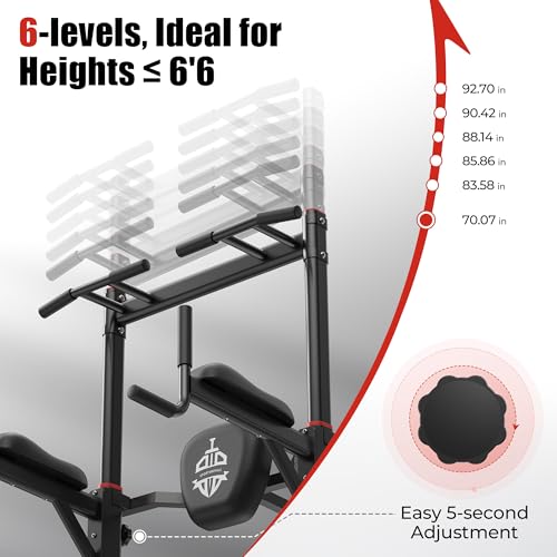 Image of Sportsroyals Power Tower Pull Up Bar Station, 450LBS Stable Pull Up Dip Station for Home Gym Strength Training Equipment | FED Fitness