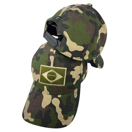 Boné Exército Militar Tático Camuflado com a Bandeira do Brasil Bordado Hype Anth Co bonebrca IMAGEM