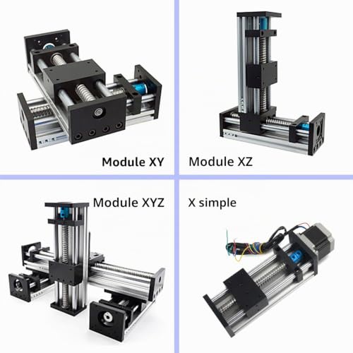 RATTMMOTOR Guide linéaire CNC - Entraînement linéaire - Course efficace L-100 mm - Actionneur linéaire - Vis à billes avec moteur pas à pas Nema23 pour fraiseuse CNC – vue 7