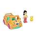 Polly Pocket Collectible Micro Mini Metal Vehicle, Poseable Doll and Pet Set - Kerstie Kitty with Kitty Cat Orange Convertible Car and Yellow Kitten Sidekick Playset