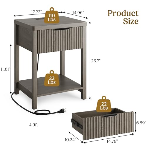 Modern Fluted 3 Piece Bedroom Set With Dresser and Nightstand - Image 2