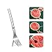 Rebanadora de tenedor de sandía 2 en 1, artefacto de corte de sandía de verano, herramientas para frutas y verduras, cuchillo rebanador de tenedores de fruta de acero inoxidable