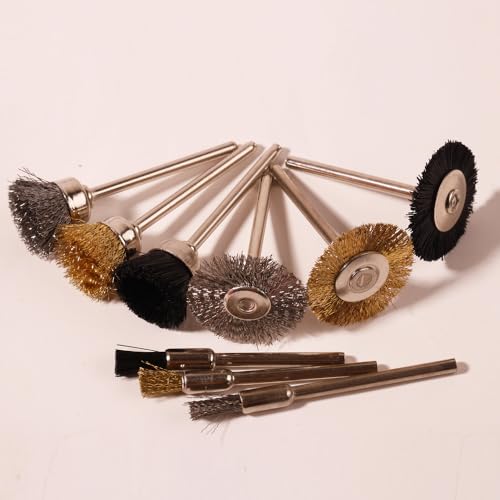 Escova de roda de arame de aço 3 mm Latão Nylon Cerdas Copo Polimento Escovas de limpeza para ferram