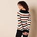 Amazon Essentials Women's Regular-Fit Soft Touch Long-Sleeve Crewneck Sweater, Black Brown Rugby Stripe, XX-Large