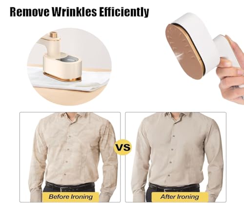 Jiarznh Portable Mini Handheld Iron,180°Rotatable Steam Iron Handheld,Mini Ironing Machine Support for family, travel, and gifts (white) by Jiarznh - Image 3