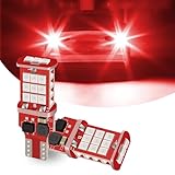 Fluher 2 PCS Car 921 T15 Flash Brake Light, 360 Degree Lighting 300% Brihgter Reversing Light, Waterproof Low-temperature Plug-and-Play Bulb, Universal Installation Error-free Bulb for Car (Red)