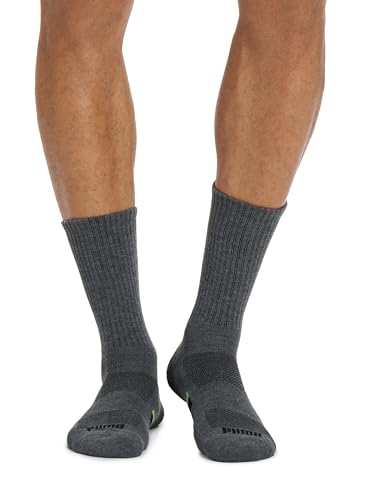 PUMA mens 6 Pack Crew athletic socks, Grey/Green, 10 13 US image 2