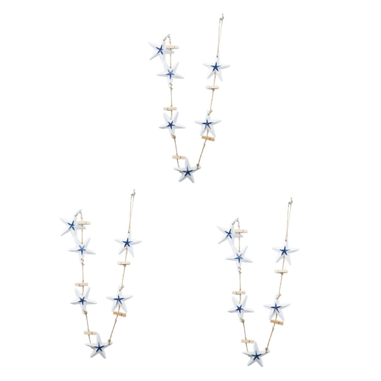 OUNONA 3 Strings Photo Wall Clip String Unique Design for Hanging Photos Postcards Notes for Home Office Classroom Decor Create Warm Atmosphere