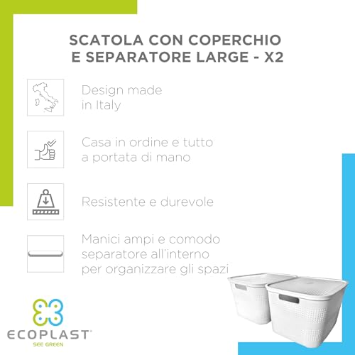 Boîtes de rangement de rangement multi-usages Ecoplast design Cappuccino - 7