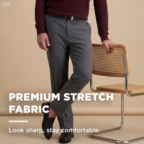 Image of Haggar Men's Classic Fit Premium No Iron Khaki Pant