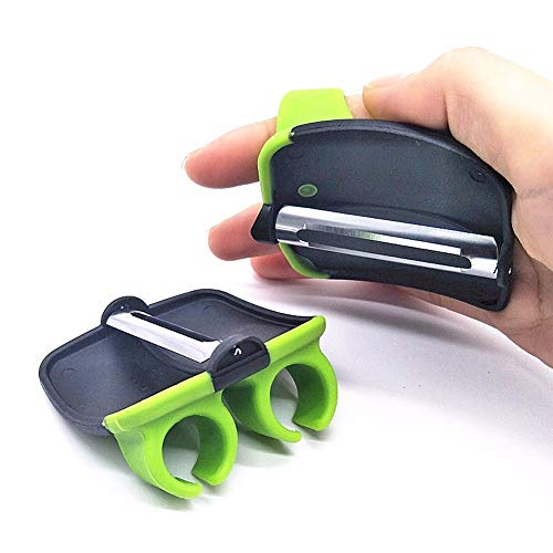 Pelador De Verduras Pelador Dedo Grips Fácil De Pelar La Patata Zanahoria Pepino Cocina De Acero Inoxidable Vegetal De La Fruta De Herramientas Cover