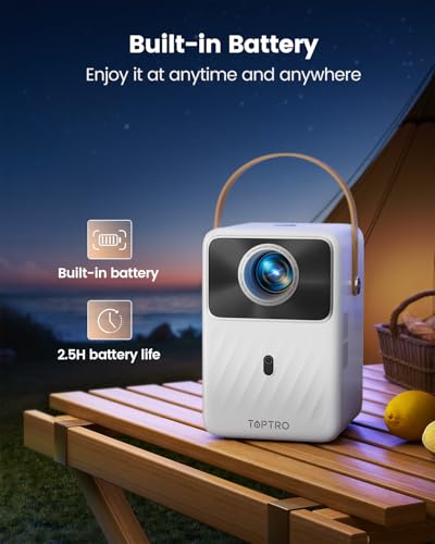 Toptro [Built-In Battery&App] Mini-Projector With Wifi And Bluetooth thumb #1