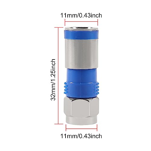 Connecteur RG6 F étanche à compression métallique droite pour câble coaxial - 2