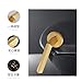 OYUXICWD Pure Copper Mechanical Silent Indoor Wooden Door Lock Handle Brass Bedroom Handle All Copper Lock(Steel Gray Model)
