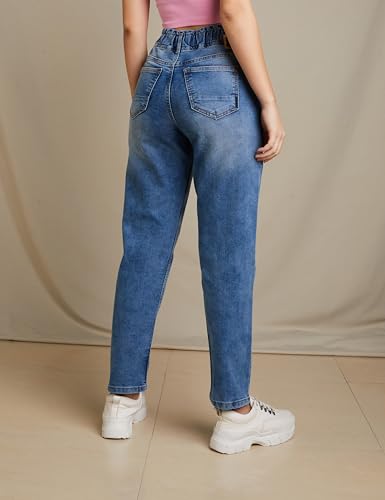 Image of Amazon Brand - INKAST Women's High Rise Ankle Length MOM Fit Jeans