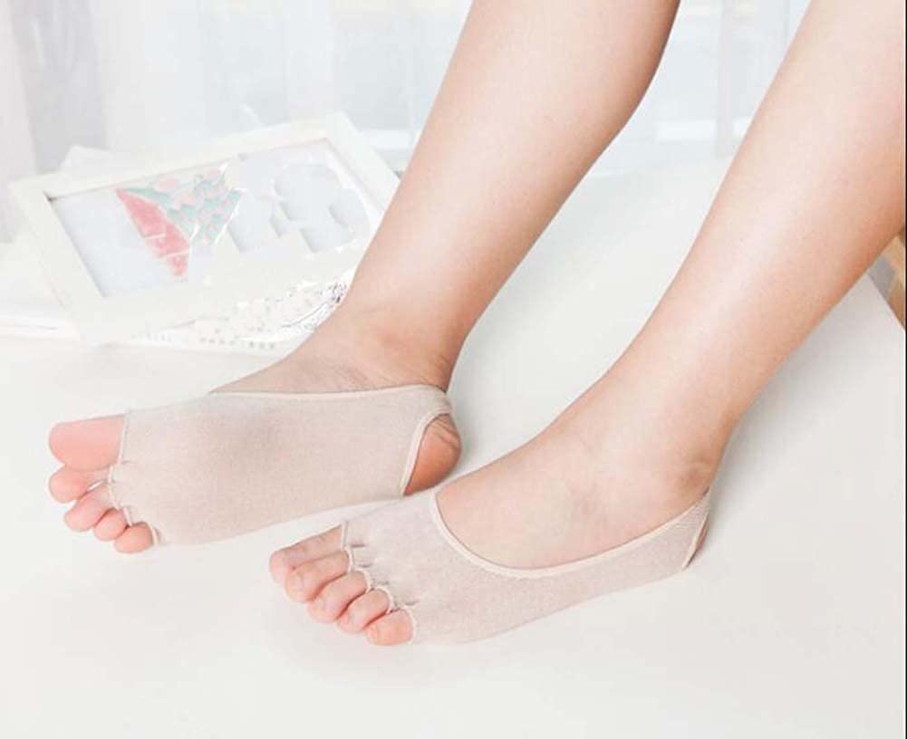 Fendawn Strive Lot de 2 paires de chaussettes à orteils invisibles en coton pour femme et fille