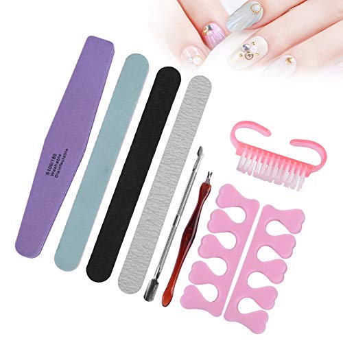 8 Stück Nagelfeile Set, Professionelle Nail Art Maniküre Pediküre Tool Kit Nagel Schleifschwamm Dateien Buffer Polish – Bild 3